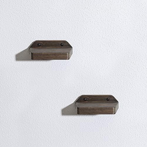 Freezing Point 5 Inch Floating Wall Shelves Set of 2 Natural Wood