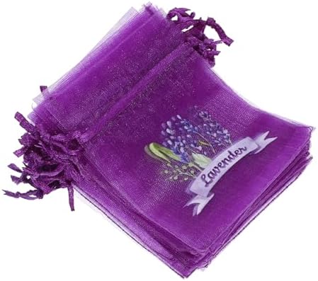 LOGOFUN 20pcs Lavender Sachet Pouches for DIY Crafts Wedding Party Supplies Purple