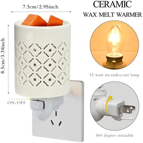 Stylish Plug in Wax Warmer with White Porcelain