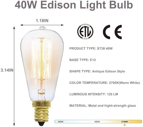 Lovelylly Wax Melt Warmer Edison Bulb Candle Burner