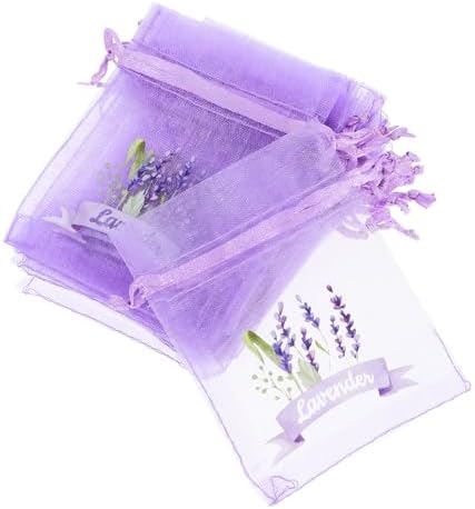LOGOFUN 20pcs Lavender Sachet Bags for Home Decor