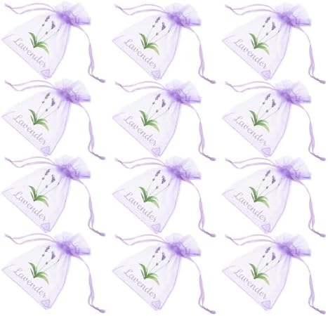 LOGOFUN 50PCS Lavender Sachet Drawstring Bags