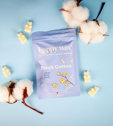 Happy Wax Fresh Cotton Scented Bear Wax Melts - 8 oz Pouch