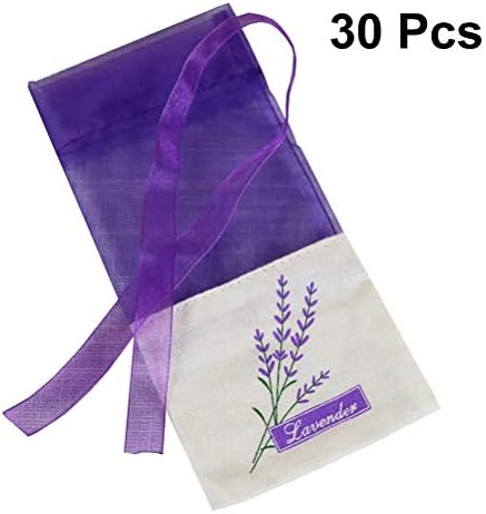 30pcs Clear Gauze Purses for Clothes Lavender Sachet Bags