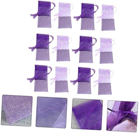 COLLBATH 24pcs Lavender Sachets Empty Bags for Home Fragrance