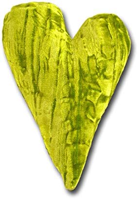 4 Inch Handmade Velvet Heart Sachet Pillow - Flaxseed Fill Lavender Scented Aromatherapy Gift