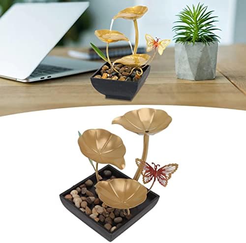 Kjaoyu Tabletop Fountain - Indoor Waterfall with LED Lights