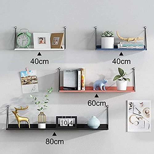 Red Decorative Metal Floating Wall Shelf
