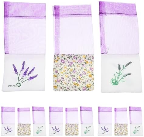 LOGOFUN 15pcs Breathable Mesh Sachet Bags - Purple