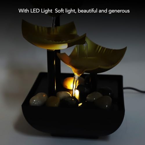 3 Tier Desktop Fountain with LED USB Light