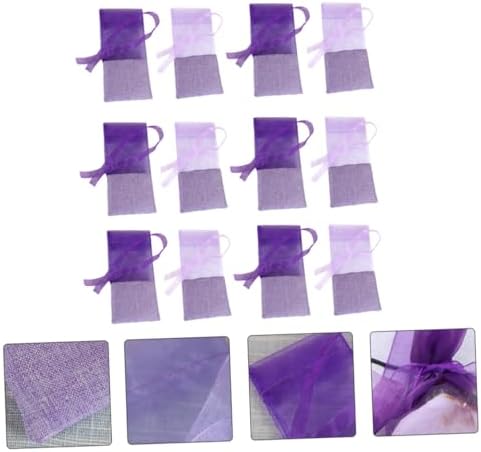24pcs Lavender Scented Sachets with Ribbons for Wardrobe Clothes Cars and Gifts