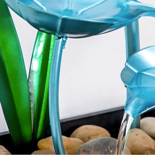 Golden Tabletop Fountain with Flowing Water Decoration