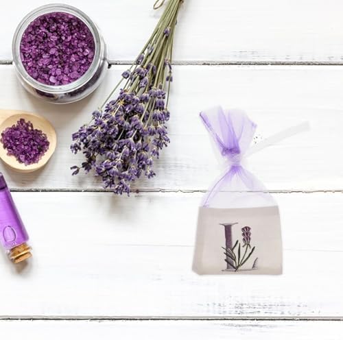 LOGOFUN 10PCS Lavender Sachet Drawstring Bags