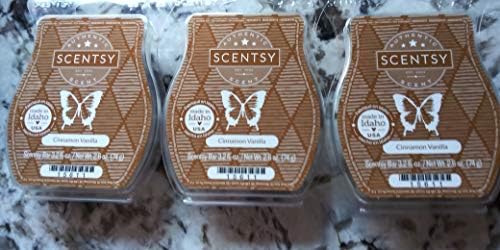 Scentsy Cinnamon Vanilla Wickless Candle Tart 32 Oz Bar 3-Pack