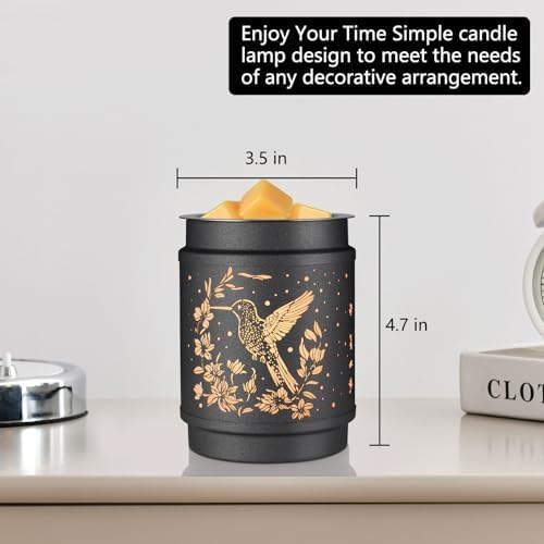 Hummingbird Metal Wax Warmer - Electric Candle Oil Melter for Home Fragrance