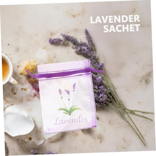 Cabilock 50pcs Empty Lavender Sachet Bags Mesh Drawstring Pouches