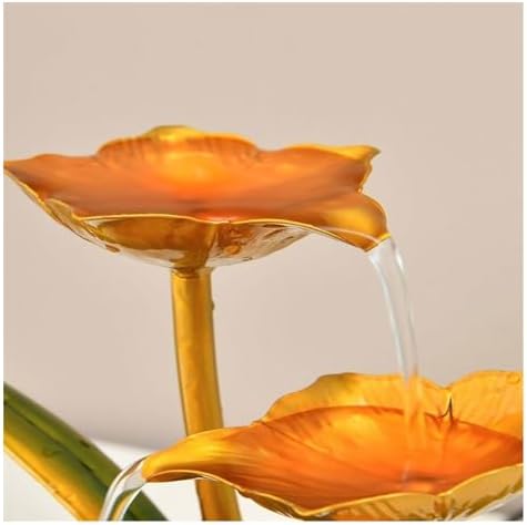 Fountain Tabletop Waterfall Moonlight Over Lotus Pond Decor