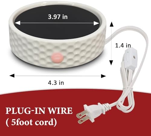 Electric Ceramic Candle Warmer Plate for Jar Candles and Coffee Mugs