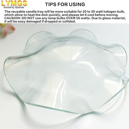 LYMGS 45 Inch Glass Wax Melt Warmer Dish