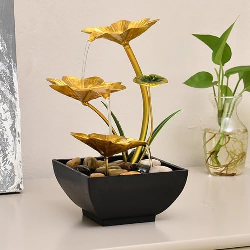 White Tabletop Fountain for Home Decor and Financial Attraction
