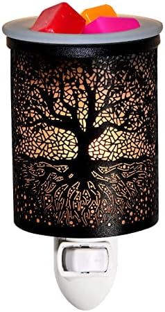 ASAWASA Metal Wall-Plug Wax Warmer with Night Light Function