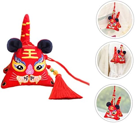 1pc Delicate Embroidered Tiger Design Sachet Container