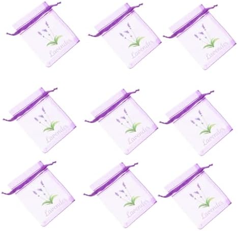Cabilock 50pcs Empty Lavender Sachet Bags Mesh Drawstring Pouches