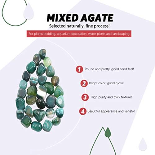 Hilitchi Green Agate Tumbled Stones 1lb Bag