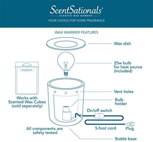 Scentsationals Wax Melt Warmer - Thousand Kisses Mint
