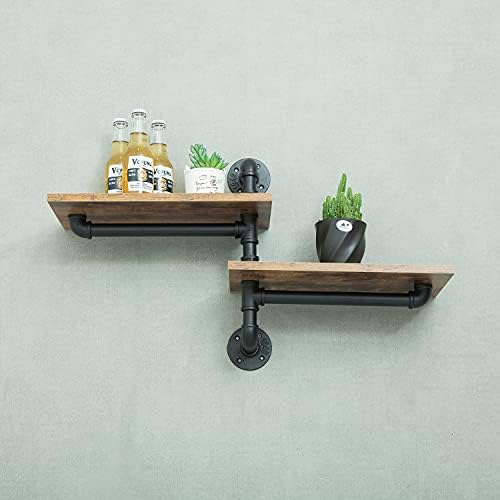 MAIKAILUN 2 Tier Industrial Shelves Wall Mounted