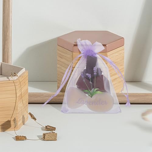 LOGOFUN 20PCS Lavender Scented Drawstring Bags