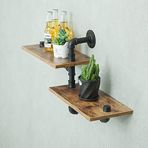 MAIKAILUN 2 Tier Industrial Shelves Wall Mounted