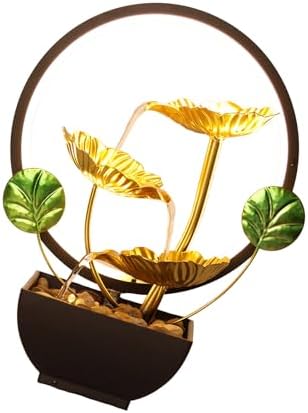Elegant 3 Tiered Indoor Fountain with LED Light and Stones