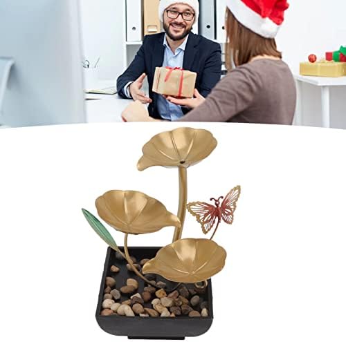 Kjaoyu Tabletop Fountain - Indoor Waterfall with LED Lights