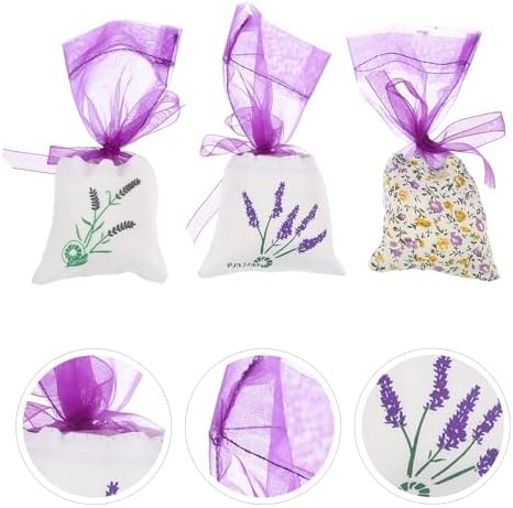 LOGOFUN 15pcs Breathable Mesh Sachet Bags - Purple