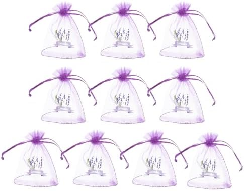 LOGOFUN 50PCS Lavender Sachet Bags - Dark Purple