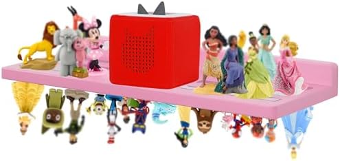 Tonies Figures Shelf Magnetic Oak Wood Pink