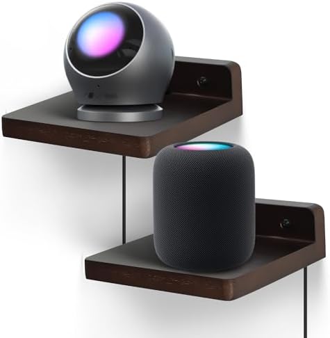 FURAOMEILI 5 Inch Wooden Floating Shelf Set of 2