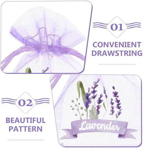 LOGOFUN 20pcs Lavender Sachet Bags for Home Decor