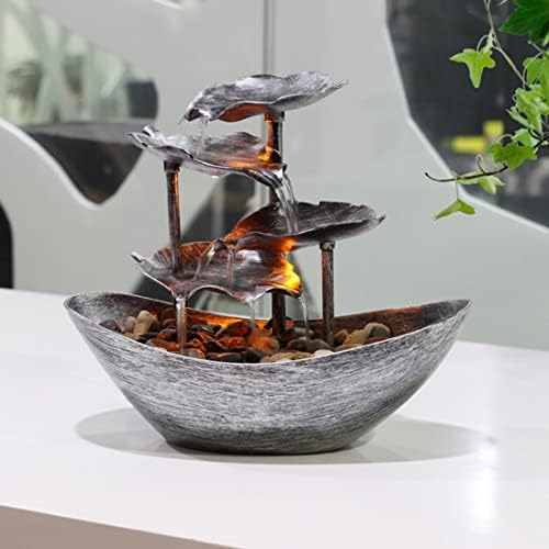 KVSERT Relaxation Indoor Waterfall Fountain with LED Lights