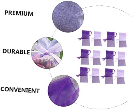 SAFIGLE 24pcs Lavender Gauze Sachet Bags for Wardrobe Air Fresh Portable