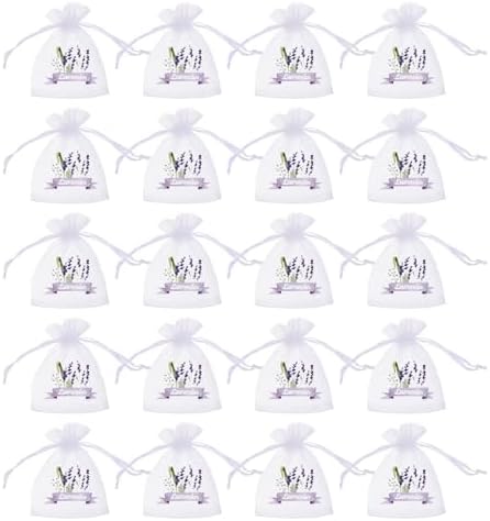 LUOZZY 80 Pcs Lavender Sachet Bags with Drawstring 1