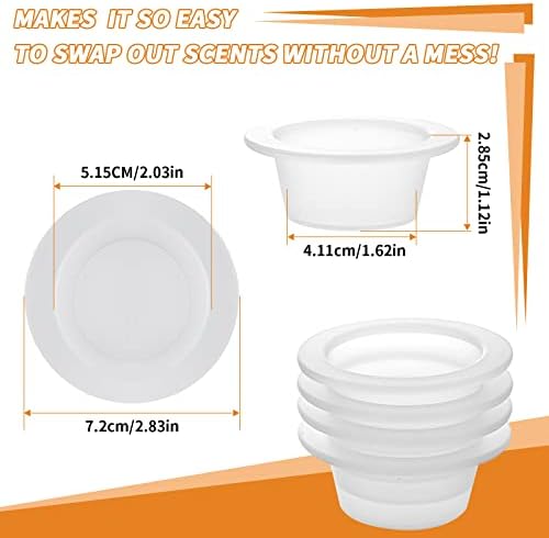 ASAWASA 4 Pcs Silicone Wax Warmer Liners Reusable