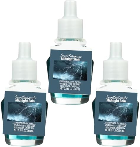 Scentsationals Midnight Rain Fragrance Oil Refill 3-Pack