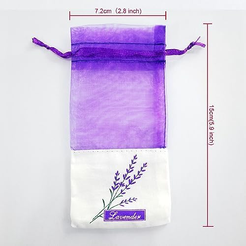 Sanrich Lavender Sachet Bags 50PCS Empty Purple Drawstring Gift Sacks