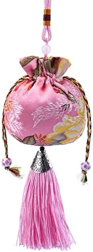 4 Pcs Embroidered Flower Scent Sachet Bags with Tassel Drawstring 1