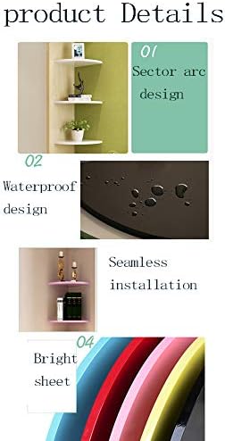 Set of 3 MDF Corner Floating Wall Shelves
