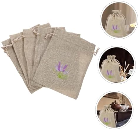 VOSAREA 5pcs Refillable Lavender Sachet Bags for Home Fragrance