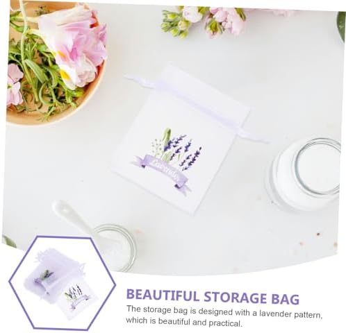 BESPORTBLE 20pcs Mesh Lavender Sachet Bags with Drawstring Closure
