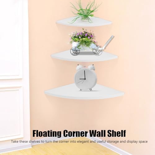 Nikou 3Pcs Corner Floating Shelf Wall Mount Storage